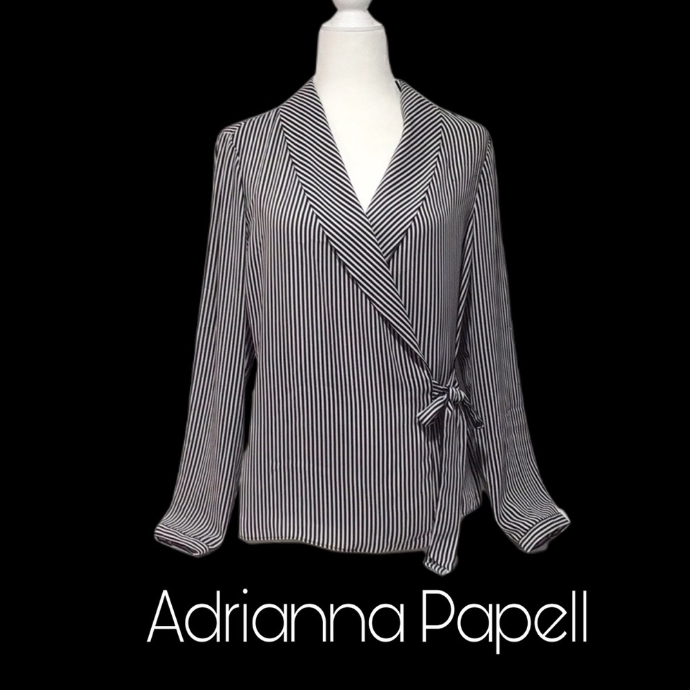 NWT Adrianna Papell‎ Wrap Blouse, Polyester, Size Medium